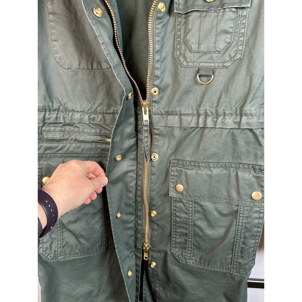 J CREW Women's Size XXS Perfect Lightweight Rain Field Jacket Green - Picture 4 of 9